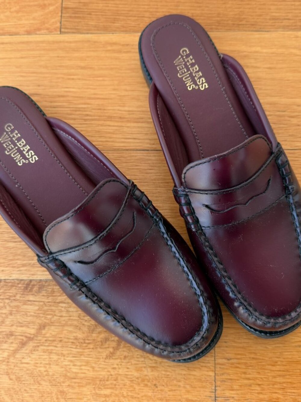 Gh Bass Wynn Easy Penny Loafer Mules (6, WINE) - Picture 3 of 10
